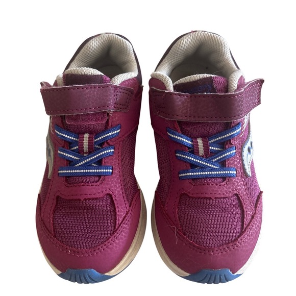 Saucony Kids Cohesion Purple Blue Athletic Sneakers SK167900 Size 12M - Picture 2 of 7